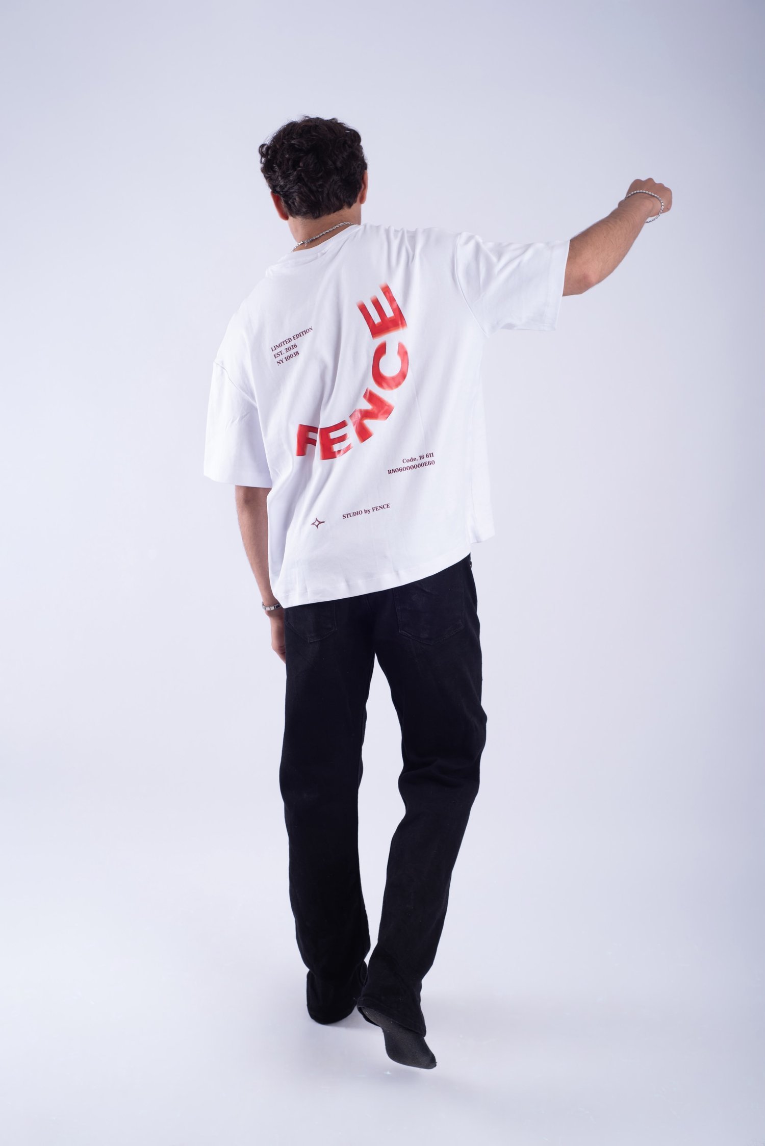 Blurred White Tee — Studio by Fence