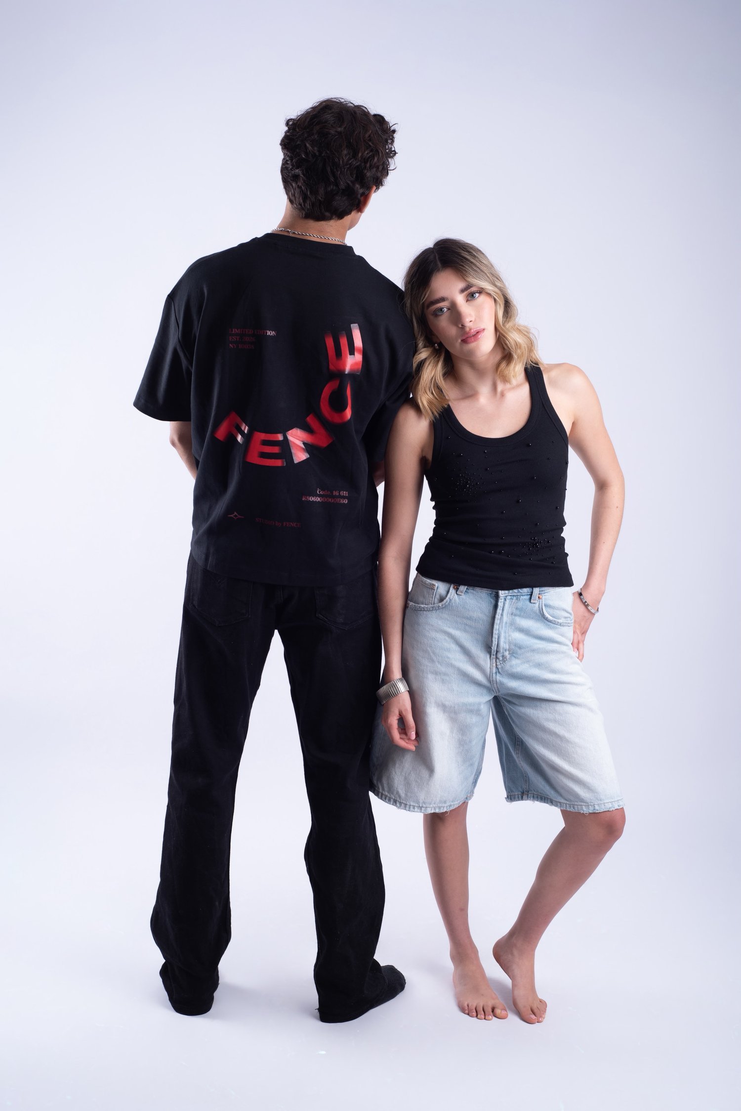 Blurred Black Tee — Studio by Fence