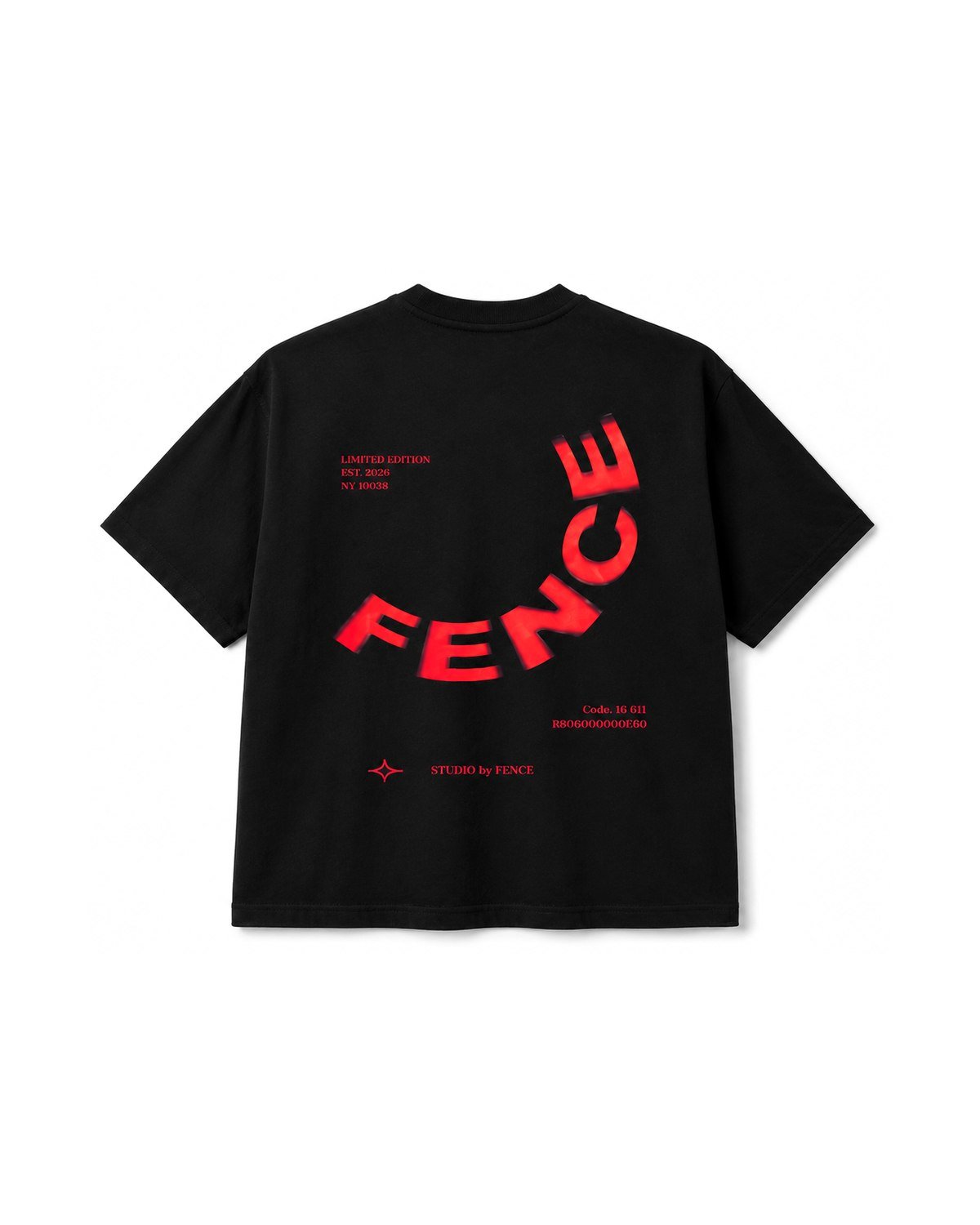 Blurred Black Tee — espalda